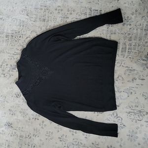 RW&Co sweater with lace detail